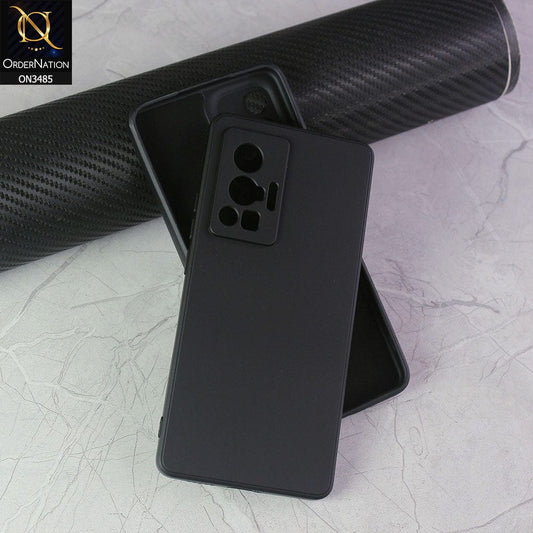 Vivo X70 Pro Cover - Black - ONation Silica Gel Series - HQ Liquid Silicone Elegant Colors Camera Protection Soft Case
