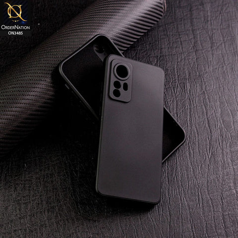 Xiaomi 12 Cover - Black - ONation Silica Gel Series - HQ Liquid Silicone Elegant Colors Camera Protection Soft Case