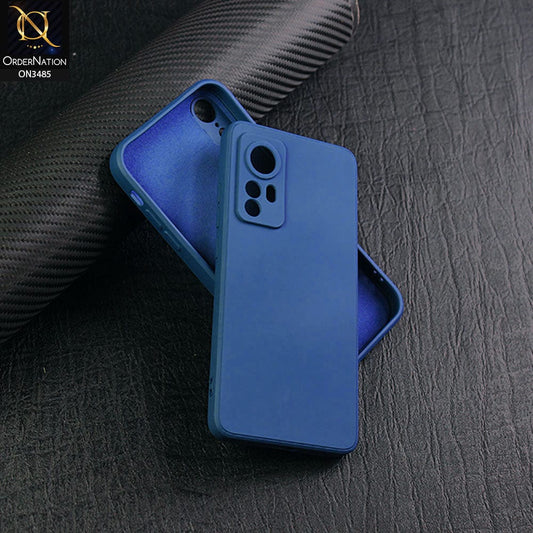 Xiaomi 12 Cover - Blue - ONation Silica Gel Series - HQ Liquid Silicone Elegant Colors Camera Protection Soft Case
