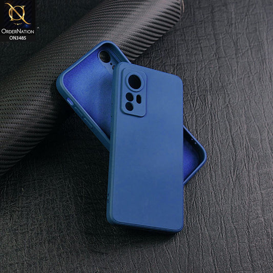 Xiaomi 12X Cover - Blue - ONation Silica Gel Series - HQ Liquid Silicone Elegant Colors Camera Protection Soft Case