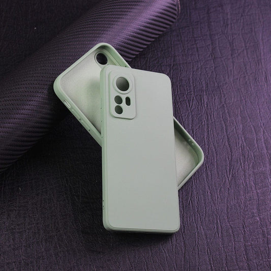 Xiaomi 12 Cover - Light Green - ONation Silica Gel Series - HQ Liquid Silicone Elegant Colors Camera Protection Soft Case