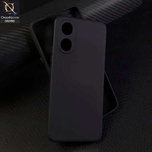 Vivo Y02s Cover - Black - ONation Silica Gel Series - HQ Liquid Silicone Elegant Colors Camera Protection Soft Case