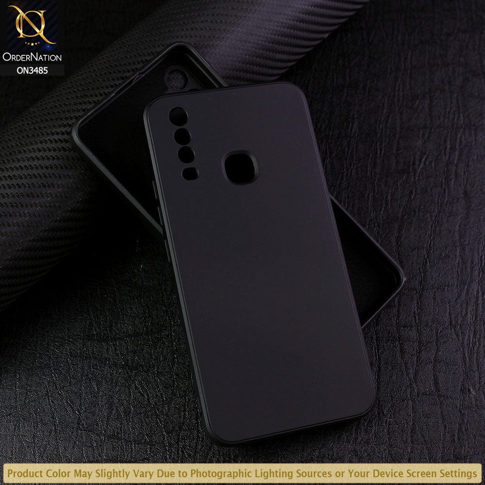 Vivo Y17 Cover - Black - ONation Silica Gel Series - HQ Liquid Silicone Elegant Colors Camera Protection Soft Case