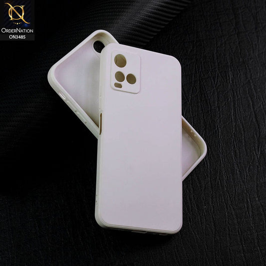 Vivo Y33s Cover - Off-White (Not Pure White) - ONation Silica Gel Series - HQ Liquid Silicone Elegant Colors Camera Protection Soft Case