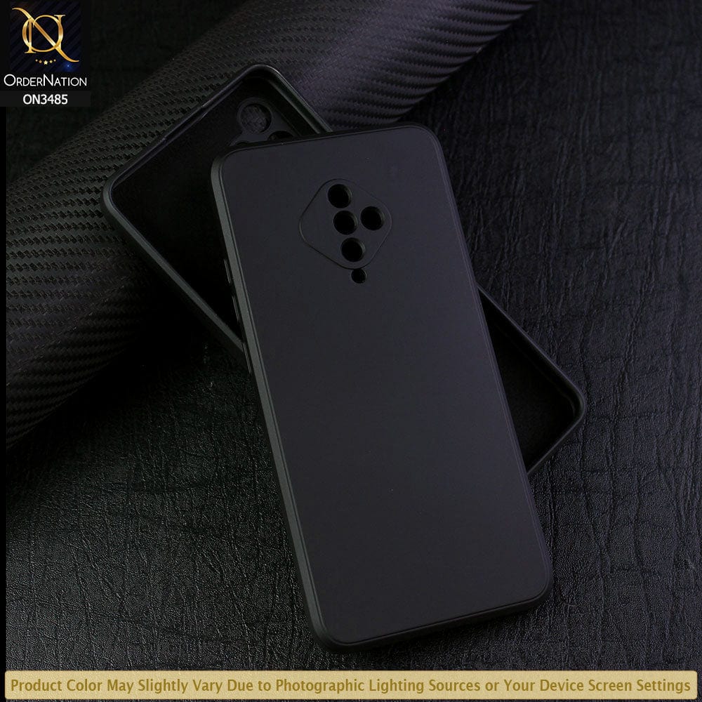 Vivo S1 Pro Cover - Black - ONation Silica Gel Series - HQ Liquid Silicone Elegant Colors Camera Protection Soft Case