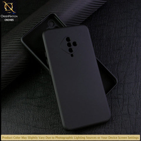 Vivo Y51 (2020 September) Cover - Black - ONation Silica Gel Series - HQ Liquid Silicone Elegant Colors Camera Protection Soft Case