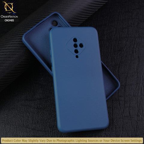 Vivo Y51 (2020 September) Cover - Blue - ONation Silica Gel Series - HQ Liquid Silicone Elegant Colors Camera Protection Soft Case