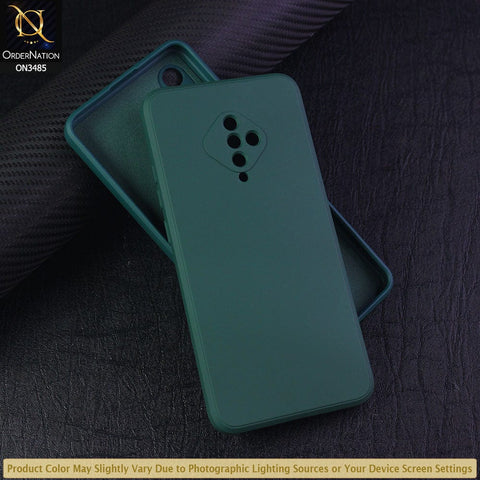 Vivo Y51 (2020 September) Cover - Dark Green - ONation Silica Gel Series - HQ Liquid Silicone Elegant Colors Camera Protection Soft Case