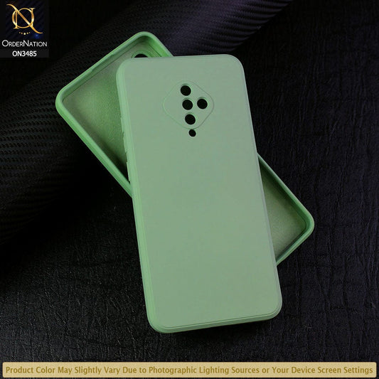 Vivo S1 Pro Cover - Light Green - ONation Silica Gel Series - HQ Liquid Silicone Elegant Colors Camera Protection Soft Case