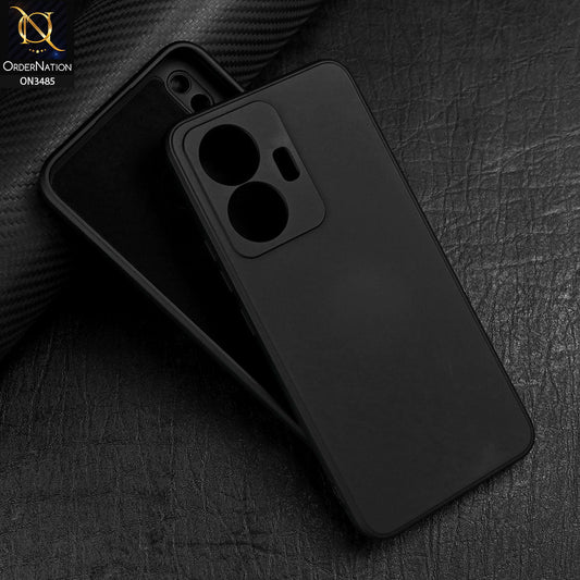 Vivo T1 44W Cover - Black - ONation Silica Gel Series - HQ Liquid Silicone Elegant Colors Camera Protection Soft Case