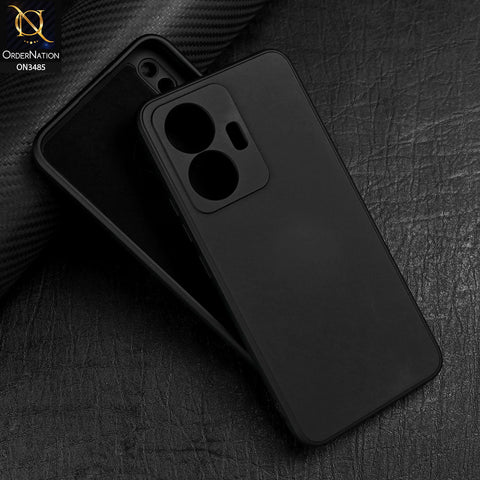 Vivo T1 44W Cover - Black - ONation Silica Gel Series - HQ Liquid Silicone Elegant Colors Camera Protection Soft Case