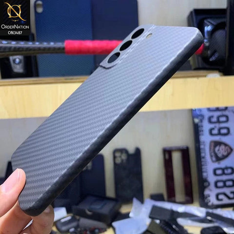 Samsung Galaxy S22 Ultra 5G Cover - Blue - K-Doo Carbon Fiber Ultra Thin Protective Case