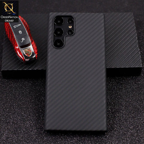 Samsung Galaxy S22 Ultra 5G Cover - Black - K-Doo Carbon Fiber Ultra Thin Protective Case