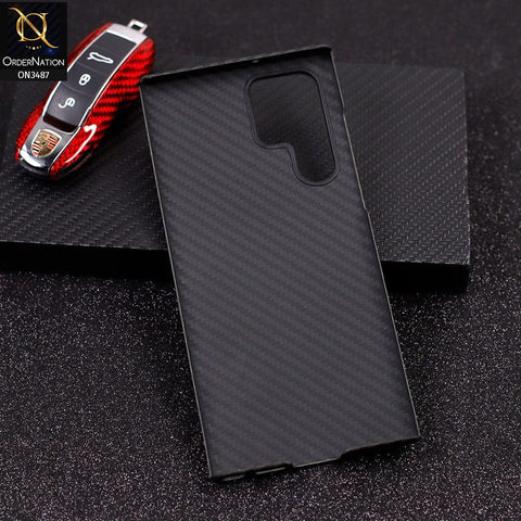 Samsung Galaxy S22 Ultra 5G Cover - Green - K-Doo Carbon Fiber Ultra Thin Protective Case