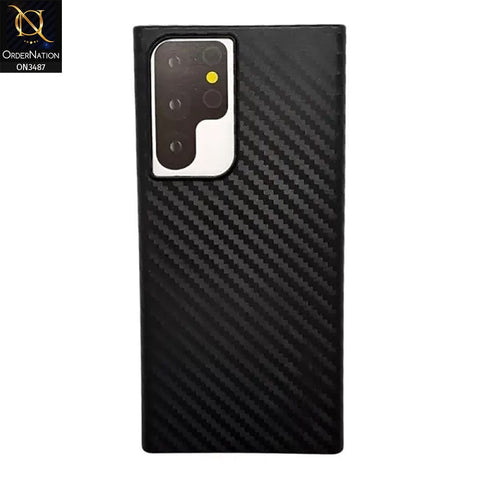 Samsung Galaxy S22 Ultra 5G Cover - Black - K-Doo Carbon Fiber Ultra Thin Protective Case