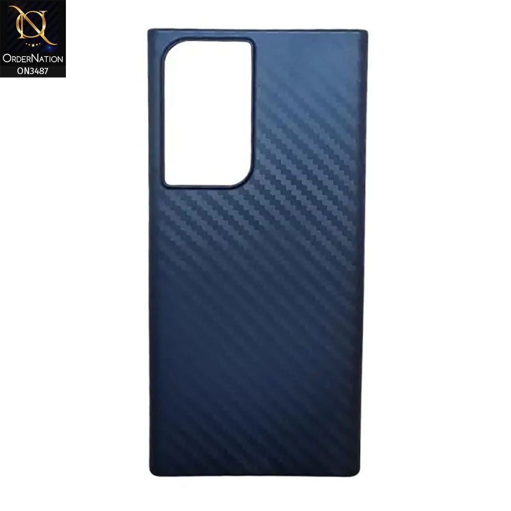 Samsung Galaxy S22 Ultra 5G Cover - Blue - K-Doo Carbon Fiber Ultra Thin Protective Case