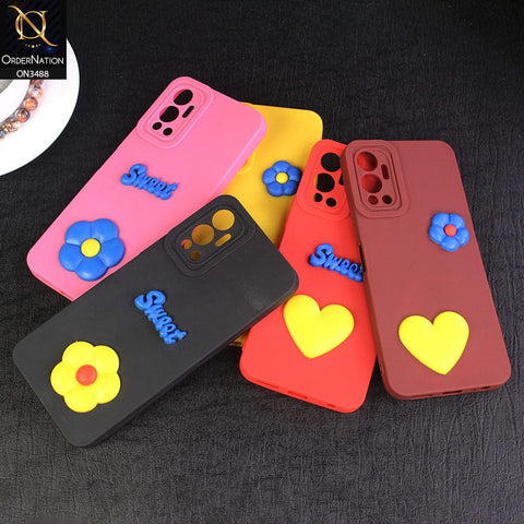 Oppo F21 Pro 4G Cover - Yellow - Design 3 - Candy Color Cute Look  Soft Silicone Sweet Case