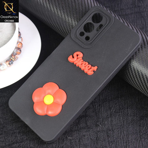Infinix Hot 12 Cover - Black - Design 11 - Candy Color Cute Look  Soft Silicone Sweet Case
