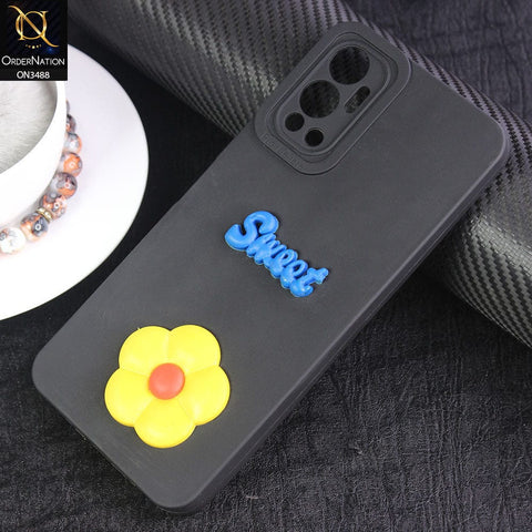 Infinix Hot 12 Cover - Black - Design 12 - Candy Color Cute Look  Soft Silicone Sweet Case