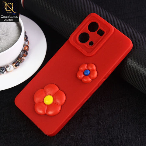 Oppo F21 Pro 4G Cover - Red - Design 7 - Candy Color Cute Look  Soft Silicone Sweet Case