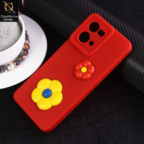 Oppo Reno 7 4G Cover - Red - Design 9 - Candy Color Cute Look  Soft Silicone Sweet Case