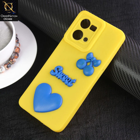 Oppo F21 Pro 4G Cover - Yellow - Design 2 - Candy Color Cute Look  Soft Silicone Sweet Case