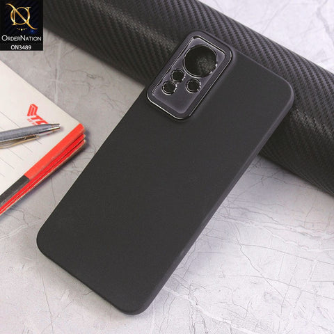 Infinix Note 11 Cover - Black - Rubberized Tpu+Pc Anti Scratch Shiny Camera Lens Protection Soft Case