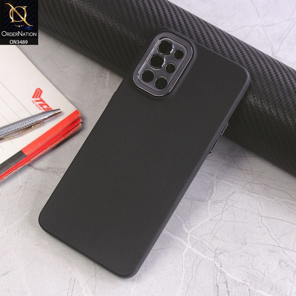 OnePlus 8T Cover - Black - Rubberized Tpu+Pc Anti Scratch Shiny Camera Lens Protection Soft Case