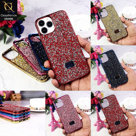 iPhone 13 Pro Max Cover - Golden - Bling Sparkle Shiny Diamond Glitter Soft Silicone Case