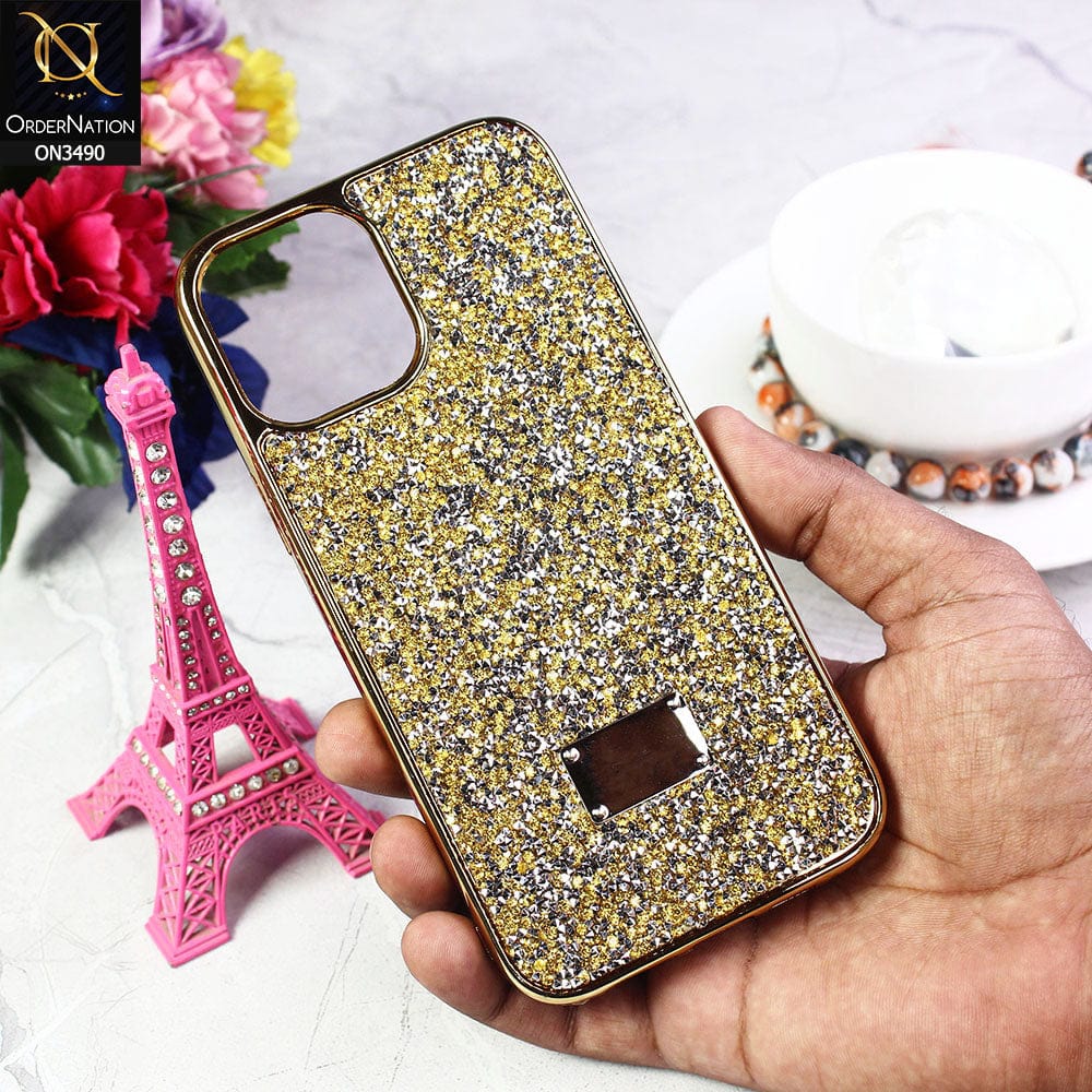 iPhone 12 Pro Max Cover - Golden - Bling Sparkle Shiny Diamond Glitter Soft Silicone Case