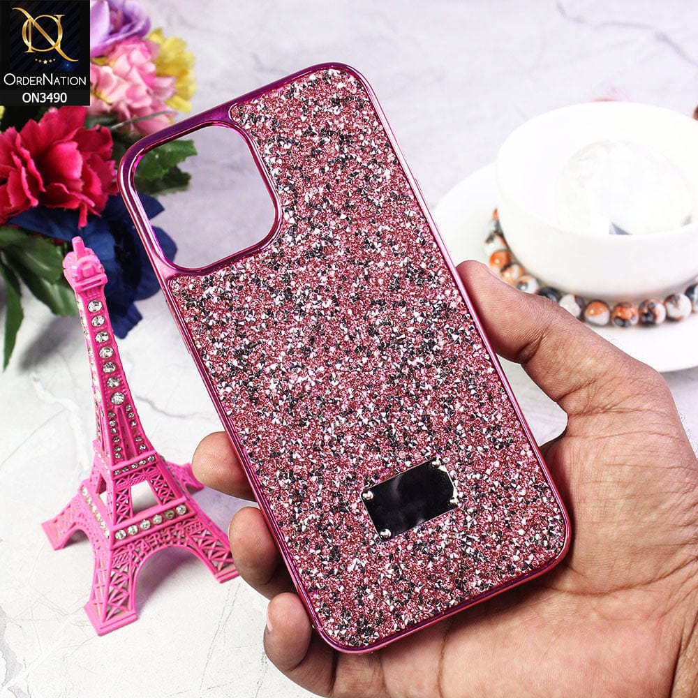 iPhone 13 Pro Max Cover - Pink - Bling Sparkle Shiny Diamond Glitter Soft Silicone Case