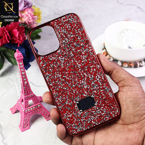 iPhone 13 Pro Max Cover - Red - Bling Sparkle Shiny Diamond Glitter Soft Silicone Case