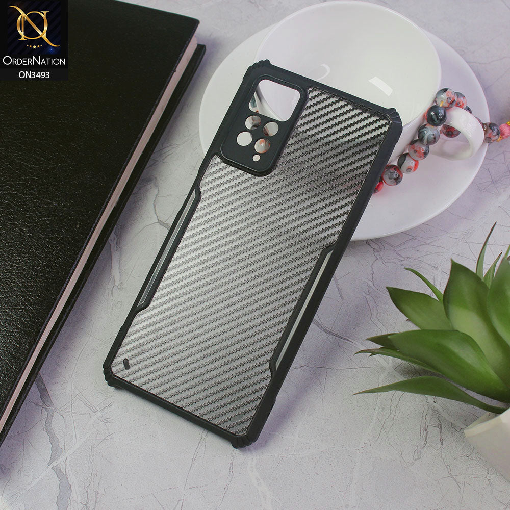 Xiaomi Redmi Note 11 Pro Cover - Black - Hybrid Carbon Fiber With Camera Protection Soft Case