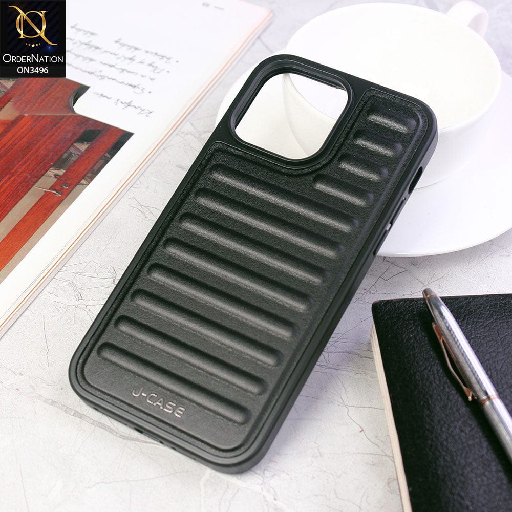 iPhone 13 Pro Max Cover - Black - J-Case Polo Series Explosion Scratch Resistant High Protection Leather+Tpu Case