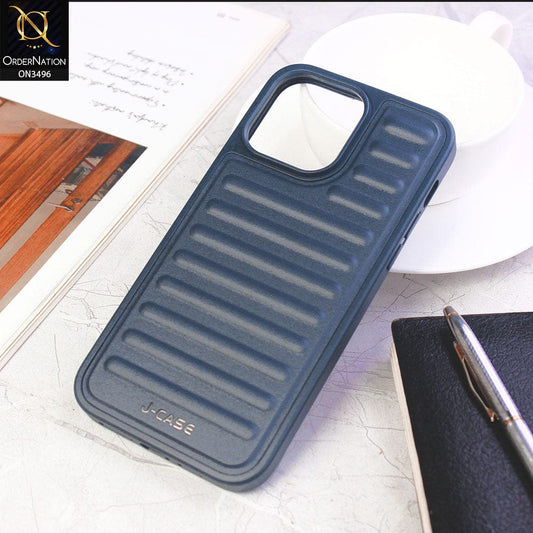 iPhone 14 Pro Max Cover - Blue - J-Case Polo Series Explosion Scratch Resistant High Protection Leather+Tpu Case