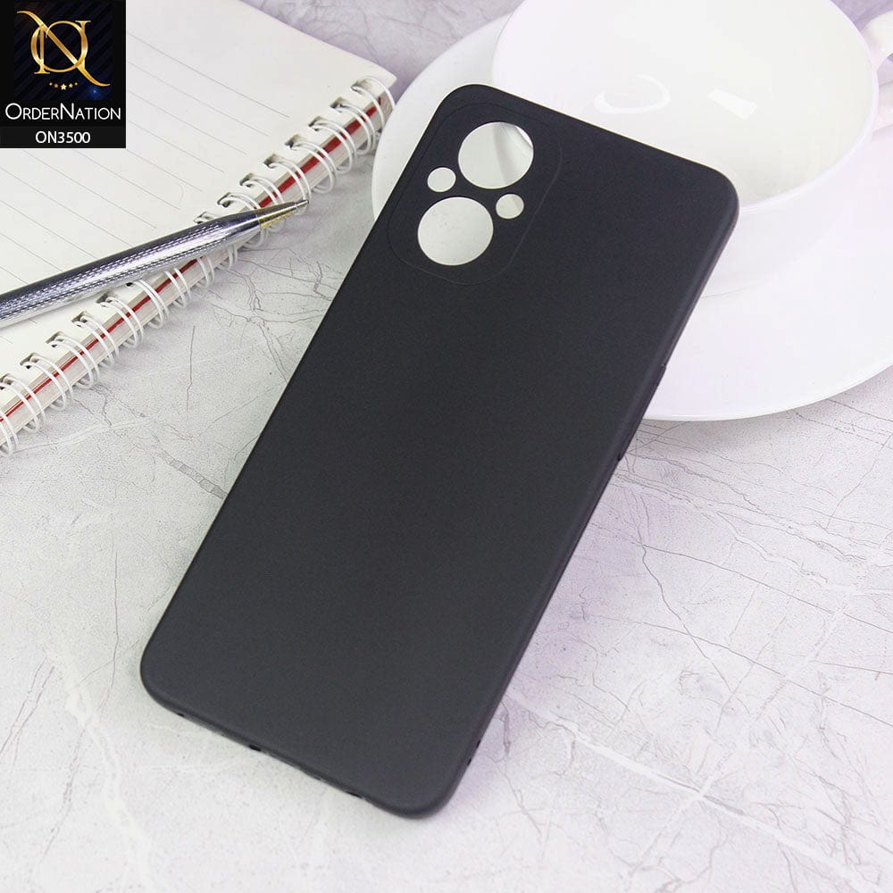 Oppo Reno 7 Lite Cover - black - Soft Silicone Candy Color Matte Look Camera Protection Case