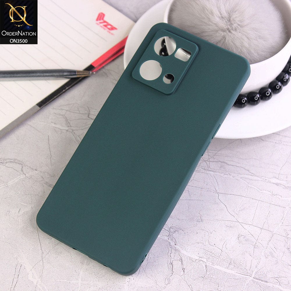 Oppo Reno 7 4G Cover - Green - Soft Silicone Candy Color Matte Look Camera Protection Case