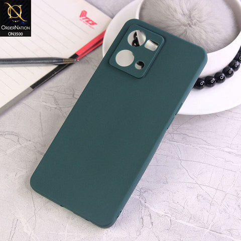 Oppo Reno 7 4G Cover - Green - Soft Silicone Candy Color Matte Look Camera Protection Case
