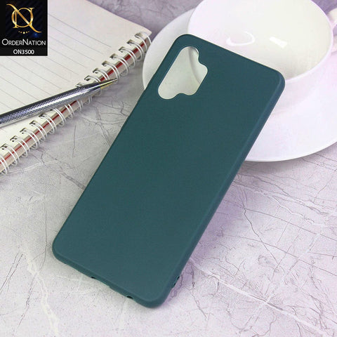 Samsung Galaxy A32 Cover - Green - Soft Silicone Candy Color Matte Look Camera Protection Case
