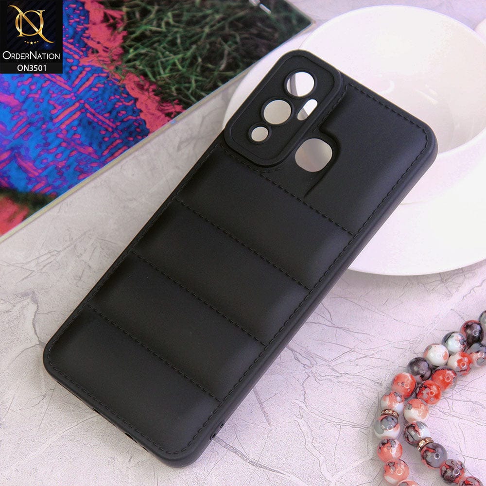 Infinix Hot 12i  Cover - Black - Anti Drop Scratch Resistant Soft Silicone Camera Protection Case