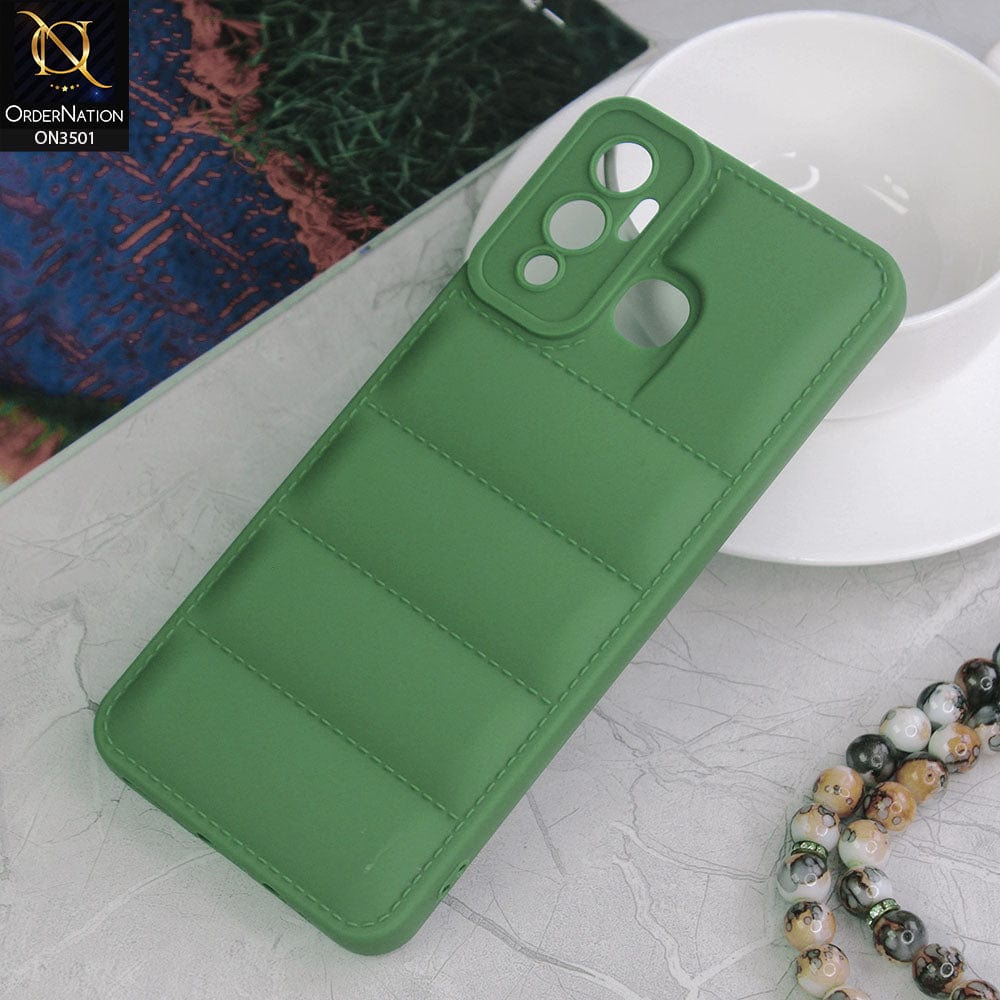Infinix Hot 12i  Cover - Green - Anti Drop Scratch Resistant Soft Silicone Camera Protection Case