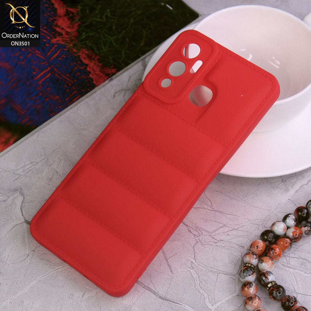 Infinix Hot 12i  Cover - Red - Anti Drop Scratch Resistant Soft Silicone Camera Protection Case
