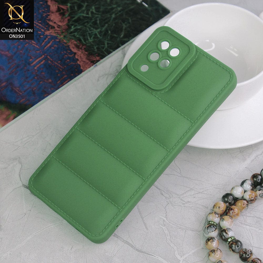 Samsung Galaxy A12 Cover - Green - Anti Drop Scratch Resistant Soft Silicone Camera Protection Case
