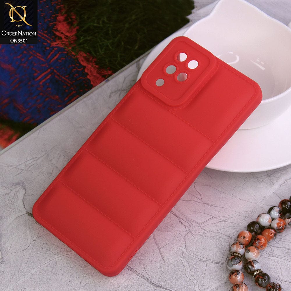Samsung Galaxy A12 Cover - Red - Anti Drop Scratch Resistant Soft Silicone Camera Protection Case