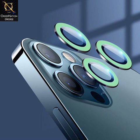 Samsung Galaxy S22 Ultra 5G  Camera Protector - Light green - Fluorescent Color Luminous Tempered camera Protector