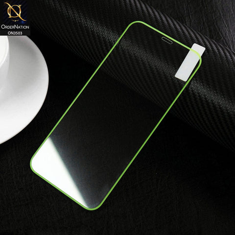 iPhone 12   Protector - Light green - Fluorecent Color Lumionous Tempered Glass Screen Protector