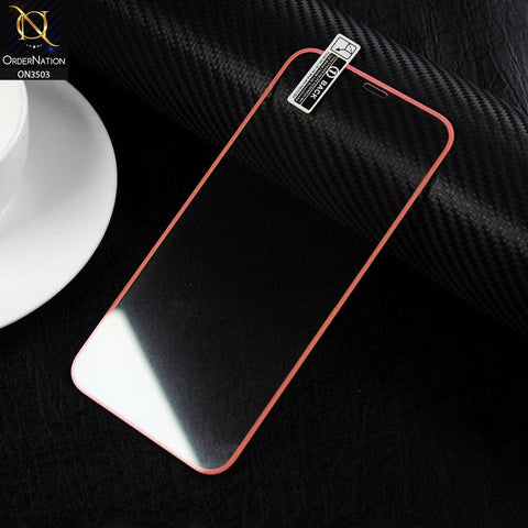 iPhone 12 Pro  Protector - Pink - Fluorecent Color Lumionous Tempered Glass Screen Protector
