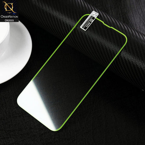 iPhone 13 Pro Max Cover - Light green - Fluorecent Color Lumionous Tempered Glass Screen Protector