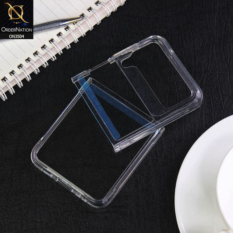 Samsung Galaxy Z Flip 3 5G Cover - Transparent - HQ Pure Collection Shock Pocket Technology Anti Yellow Crystal Clear Soft Case