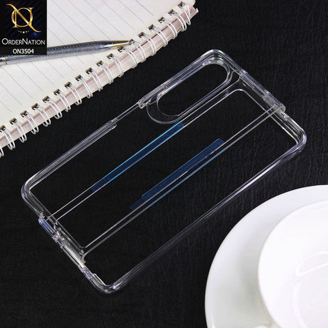 Samsung Galaxy Z Fold 3 5G Cover - Transparent - HQ Pure Collection Shock Pocket Technology Anti Yellow Crystal Clear Soft Case